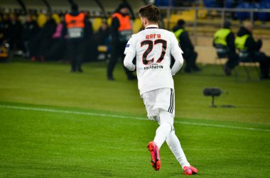 Kharkiv, Ukrayna - 20 Şubat 2020: Uefa Avrupa Ligi maçında Rafa Silva oyuncusu Shakhtar Donetsk - Sl Benfica (Portekiz), Ukrayna