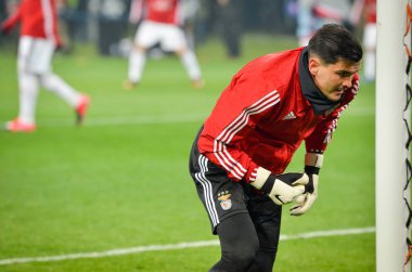 KHARKIV, UKRAINE - Febriary 20, 2020:  Ivan Zlobin during the UEFA Europe League match between Shakhtar Donetsk vs SL Benfica (Portugal), Ukraine