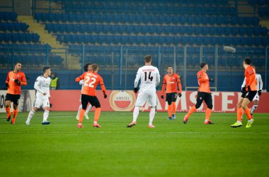 Kharkiv, Ukrayna - 20 Şubat 2020: Haris Seferoviç Uefa Avrupa Ligi karşılaşmasında Shakhtar Donetsk - Sl Benfica (Portekiz), Ukrayna