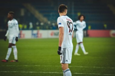 Kharkiv, Ukrayna - 20 Şubat 2020: Shakhtar Donetsk - Sl Benfica (Portekiz), Ukrayna arasındaki Uefa Avrupa Ligi karşılaşmasında Ferro oyuncusu