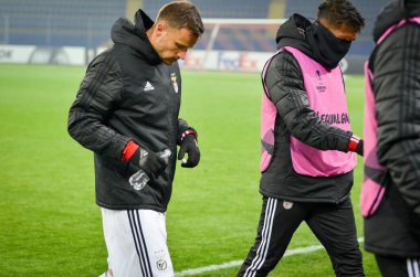 Kharkiv, Ukrayna - 20 Şubat 2020: Haris Seferoviç Uefa Avrupa Ligi karşılaşmasında Shakhtar Donetsk - Sl Benfica (Portekiz), Ukrayna