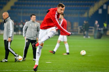 KHARKIV, UKRAINE - Febriary 20, 2020: Haris Seferovic during the UEFA Europe League match between Shakhtar Donetsk vs SL Benfica (Portugal), Ukraine