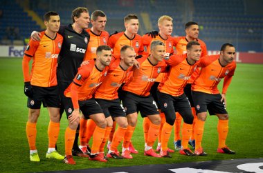Kharkiv, Ukrayna - 20 Şubat 2020: Shakhtar Donetsk oyuncusu ve Uefa Avrupa Ligi maçında Shakhtar Donetsk - Sl Benfica (Portekiz), Ukrayna