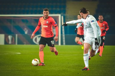 Kharkiv, Ukrayna - 20 Şubat 2020: Uefa Avrupa Ligi karşılaşmasında Ruben Dias oyuncusu Shakhtar Donetsk - Sl Benfica (Portekiz), Ukrayna