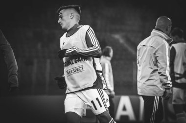 KHARKIV, UKRAINE - Febriary 20, 2020: Franco Cervi and Training session of Benfica football players during the UEFA Europe League match between Shakhtar Donetsk vs SL Benfica (Portugal), Ukraine