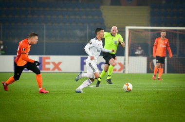 Kharkiv, Ukrayna - 20 Şubat 2020: Uefa Avrupa Ligi maçında Shakhtar Donetsk - Sl Benfica (Portekiz), Ukrayna