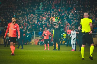 Kharkiv, Ukrayna - 20 Şubat 2020: Uefa Avrupa Ligi maçında Rafa Silva oyuncusu Shakhtar Donetsk - Sl Benfica (Portekiz), Ukrayna