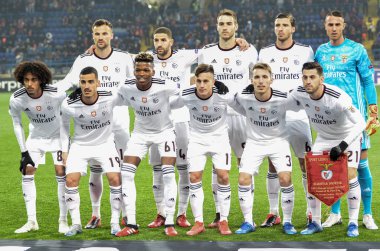 Kharkiv, Ukrayna - 20 Şubat 2020: Sl Benfica oyuncusu ve Uefa Avrupa Ligi maçı sırasında Shakhtar Donetsk - Sl Benfica (Portekiz), Ukrayna