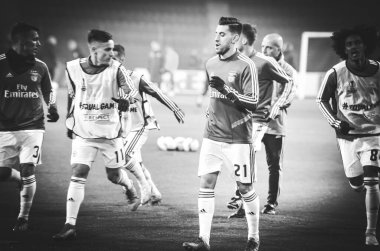 KHARKIV, UKRAINE - Febriary 20, 2020: Pizzi and Training session of Benfica football players during the UEFA Europe League match between Shakhtar Donetsk vs SL Benfica (Portugal), Ukraine