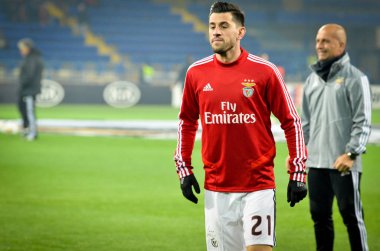 KHARKIV, UKRAINE - Febriary 20, 2020: Pizzi and Training session of Benfica football players during the UEFA Europe League match between Shakhtar Donetsk vs SL Benfica (Portugal), Ukraine