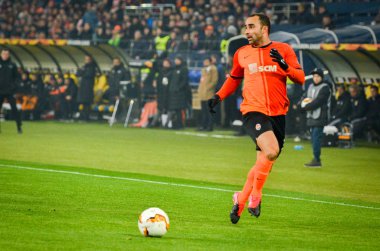 Kharkiv, Ukrayna - 20 Şubat 2020: Shakhtar Donetsk - Sl Benfica (Portekiz), Ukrayna arasındaki Uefa Avrupa Ligi karşılaşmasında İsmail oyuncusu