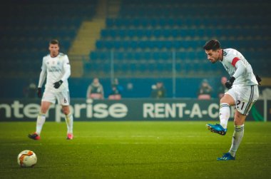 Kharkiv, Ukrayna - 20 Şubat 2020: Uefa Avrupa Ligi maçında Shakhtar Donetsk - Sl Benfica (Portekiz), Ukrayna