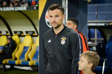 KHARKIV, UKRAINE - Febriary 20, 2020:  Haris Seferovic during the UEFA Europe League match between Shakhtar Donetsk vs SL Benfica (Portugal), Ukraine