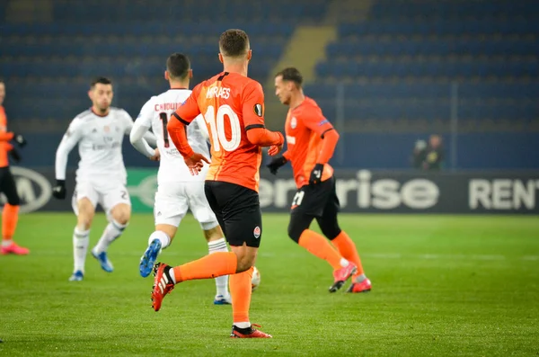 Kharkiv Ukraine Fevereiro 2020 Jogador Junior Moraes Durante Jogo Uefa — Fotografia de Stock