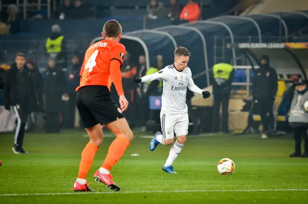 Kharkiv Oekraïne Februari 2020 Voetballer Tijdens Uefa Europe League Wedstrijd — Stockfoto