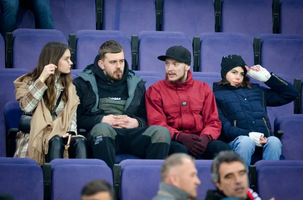 Kharkiv Ucraina Febbraio 2020 Tifosi Durante Partita Della Uefa Europe — Foto Stock