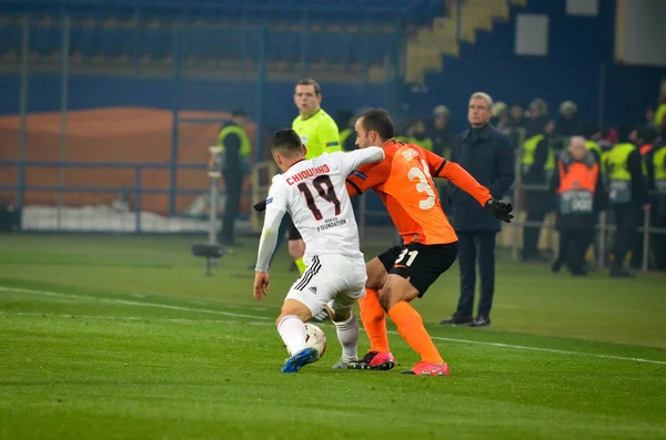 Kharkiv Ucrania Febrero 2020 Jugador Chiquinho Durante Partido Uefa Europe —  Fotos de Stock