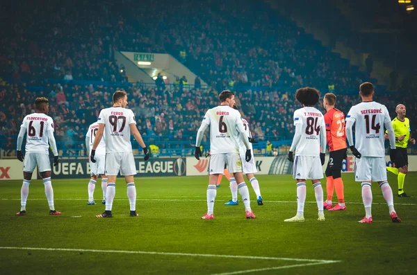 Kharkiv Ukraine Fevereiro 2020 Jogador Futebol Benfica Durante Jogo Uefa — Fotografia de Stock