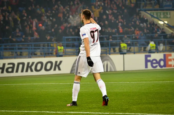 Kharkiv Ucrania Febrero 2020 Jugador Ferro Durante Partido Uefa Europe —  Fotos de Stock