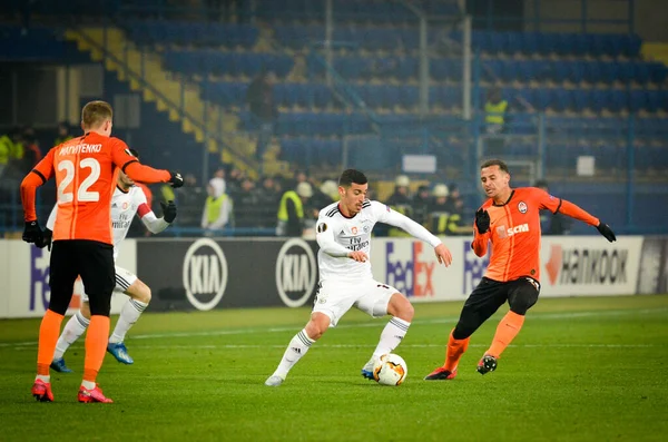 Kharkiv Ukraine Fevereiro 2020 Jogador Chiquinho Durante Jogo Uefa Europe — Fotografia de Stock