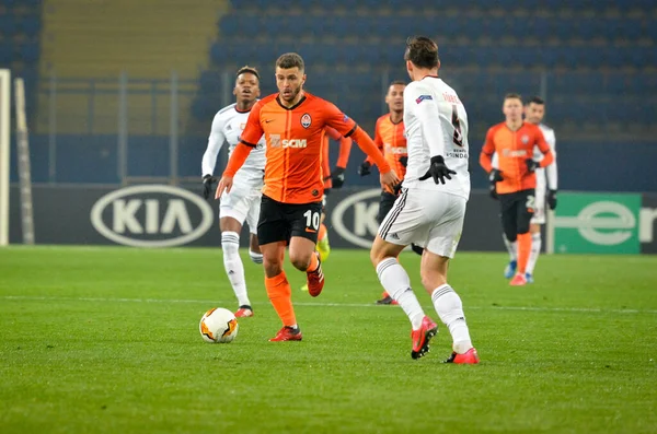 ハリコフ ウクライナ 2020年2月20日 Uefaヨーロッパリーグ戦中のルーベン ディアス選手 Shakhtar Donetsk対Sl Benfica ポルトガル ウクライナ — ストック写真