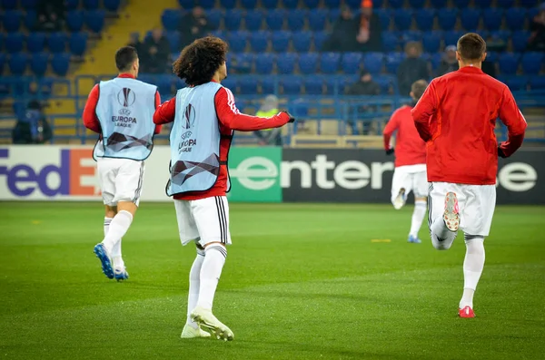 Kharkiv Ukraine Febriary 2020 Training Session Benfica Football Players Uefa — Zdjęcie stockowe