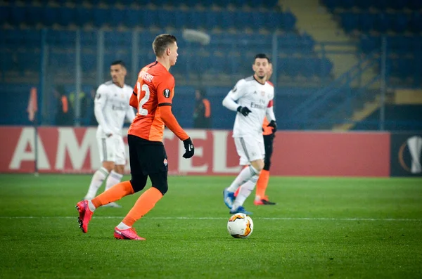 Kharkiv Ucrania Febrero 2020 Jugador Mykola Matviienko Durante Partido Uefa — Foto de Stock