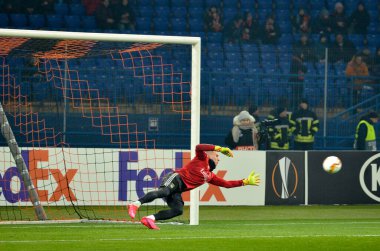 Kharkiv, Ukrayna - 20 Şubat 2020: Uefa Avrupa Ligi maçında Shakhtar Donetsk - Sl Benfica (Portekiz), Ukrayna