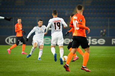 Kharkiv, Ukrayna - 20 Şubat 2020: Uefa Avrupa Ligi maçında Shakhtar Donetsk - Sl Benfica (Portekiz), Ukrayna