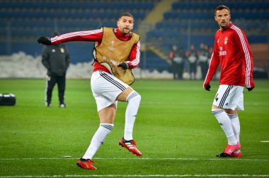 KHARKIV, UKRAINE - Febriary 20, 2020: Adel Taarabt during the UEFA Europe League match between Shakhtar Donetsk vs SL Benfica (Portugal), Ukraine
