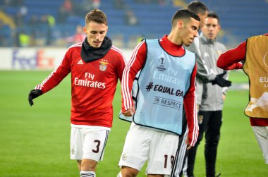 KHARKIV, UKRAINE - Febriary 20, 2020: Chiquinho during the UEFA Europe League match between Shakhtar Donetsk vs SL Benfica (Portugal), Ukraine