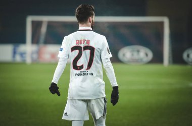 Kharkiv, Ukrayna - 20 Şubat 2020: Uefa Avrupa Ligi maçında Rafa Silva oyuncusu Shakhtar Donetsk - Sl Benfica (Portekiz), Ukrayna