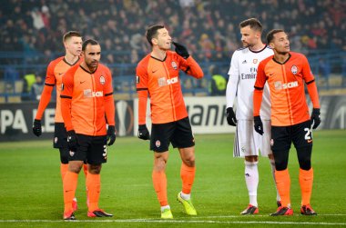 Kharkiv, Ukrayna - 20 Şubat 2020: Shakhtar Avrupa Ligi maçında Shakhtar Donetsk - Sl Benfica (Portekiz), Ukrayna