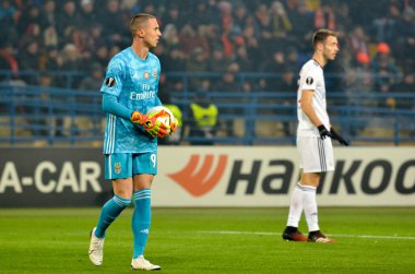 Kharkiv, Ukrayna - 20 Şubat 2020: Uefa Avrupa Ligi karşılaşmasında Odesa Vlachodimos oyuncusu Shakhtar Donetsk - Sl Benfica (Portekiz), Ukrayna