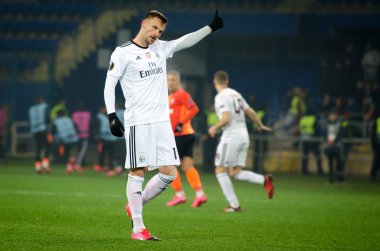 Kharkiv, Ukrayna - 20 Şubat 2020: Haris Seferoviç Uefa Avrupa Ligi karşılaşmasında Shakhtar Donetsk - Sl Benfica (Portekiz), Ukrayna