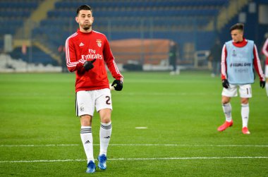 KHARKIV, UKRAINE - Febriary 20, 2020: Pizzi and Training session of Benfica football players during the UEFA Europe League match between Shakhtar Donetsk vs SL Benfica (Portugal), Ukraine