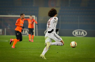 Kharkiv, Ukrayna - 20 Şubat 2020: Uefa Avrupa Ligi karşılaşmasında Tomas Tavares oyuncusu Shakhtar Donetsk - Sl Benfica (Portekiz), Ukrayna