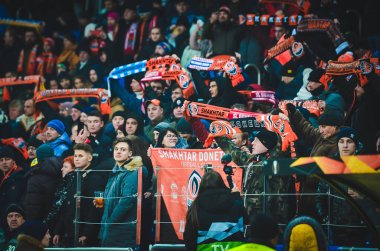 Kharkiv, Ukrayna - 20 Şubat 2020: Uefa Avrupa Ligi 'nde Shakhtar Donetsk - Sl Benfica (Portekiz), Ukrayna