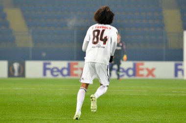Kharkiv, Ukrayna - 20 Şubat 2020: Uefa Avrupa Ligi karşılaşmasında Tomas Tavares oyuncusu Shakhtar Donetsk - Sl Benfica (Portekiz), Ukrayna