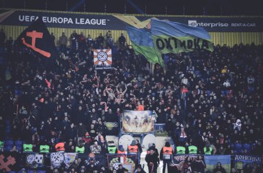 Kharkiv, Ukrayna - 20 Şubat 2020: Uefa Avrupa Ligi 'nde Shakhtar Donetsk - Sl Benfica (Portekiz), Ukrayna