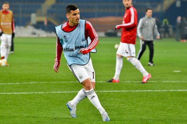 KHARKIV, UKRAINE - Febriary 20, 2020: Chiquinho during the UEFA Europe League match between Shakhtar Donetsk vs SL Benfica (Portugal), Ukraine