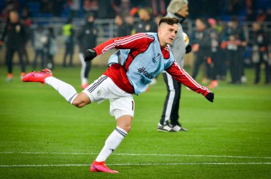 KHARKIV, UKRAINE - Febriary 20, 2020: Franco Cervi during the UEFA Europe League match between Shakhtar Donetsk vs SL Benfica (Portugal), Ukraine