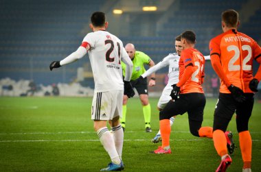 Kharkiv, Ukrayna - 20 Şubat 2020: Uefa Avrupa Ligi maçında Shakhtar Donetsk - Sl Benfica (Portekiz), Ukrayna