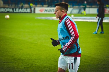 KHARKIV, UKRAINE - Febriary 20, 2020:  Franco Cervi during the UEFA Europe League match between Shakhtar Donetsk vs SL Benfica (Portugal), Ukraine