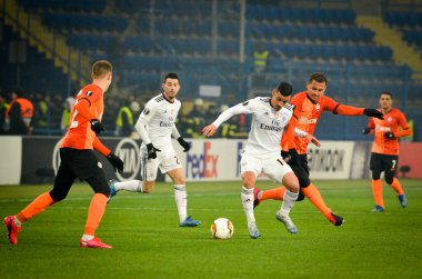 Kharkiv, Ukrayna - 20 Şubat 2020: Uefa Avrupa Ligi maçında Shakhtar Donetsk - Sl Benfica (Portekiz), Ukrayna