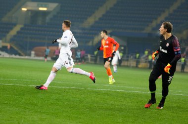 Kharkiv, Ukrayna - 20 Şubat 2020: Haris Seferoviç Uefa Avrupa Ligi karşılaşmasında Shakhtar Donetsk - Sl Benfica (Portekiz), Ukrayna
