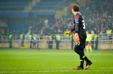 Kharkiv, Ukrayna - 20 Şubat 2020: Uefa Avrupa Ligi karşılaşmasında Andrii Piatov oyuncusu Shakhtar Donetsk - Sl Benfica (Portekiz), Ukrayna