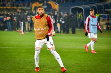 KHARKIV, UKRAINE - Febriary 20, 2020: Adel Taarabt during the UEFA Europe League match between Shakhtar Donetsk vs SL Benfica (Portugal), Ukraine