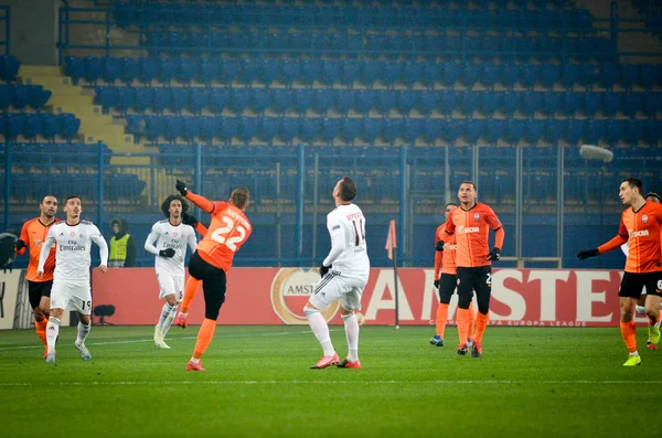 Kharkiv Ucraina Febbraio 2020 Giocatore Calcio Durante Partita Della Uefa — Foto Stock