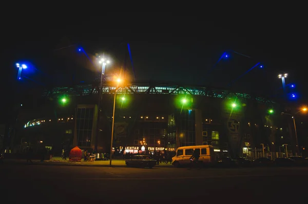 Харкив Украина Февраля 2020 Года Ночной Общий Вид Футбольного Стадиона — стоковое фото